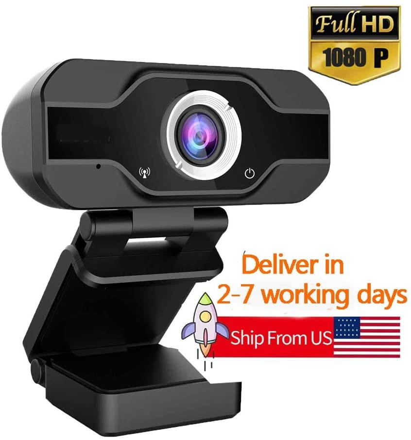 Webcam with Microphone for Desktop Laptop, 1080P HD Streaming USB PC Computer Web Camera for Video Calling Conferencing Recording Gaming, Skype/YouTube/Zoom