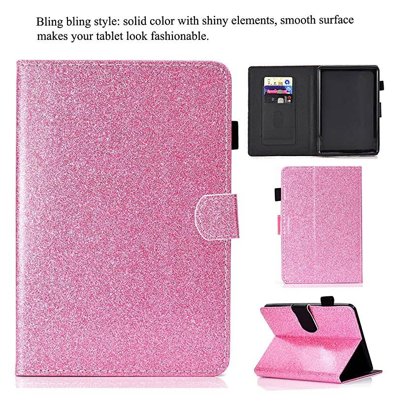 Kindle 10th Gen 2019 Case, Folio Smart Cover with Auto Wake/Sleep Feature Premium PU Leather Cards Slots Slim Cover for All-New Kindle 10th Generation 2019 Release 6" Reader (Pink)