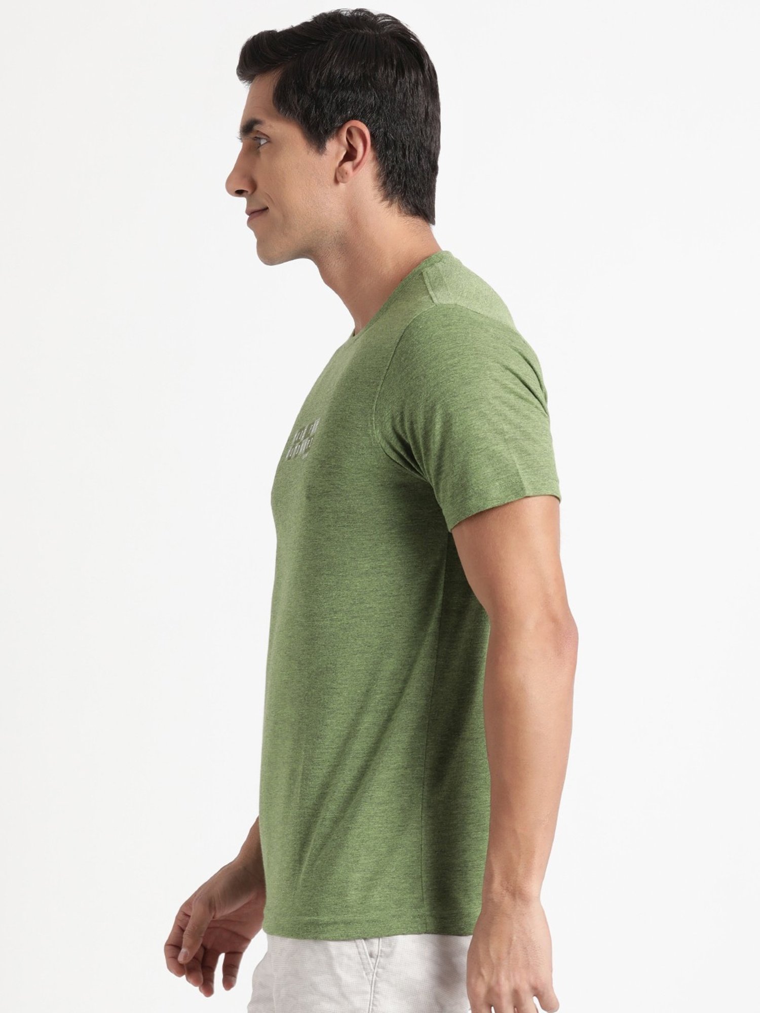 Wildcraft Green  Regular Fit Printed Sports T-Shirt