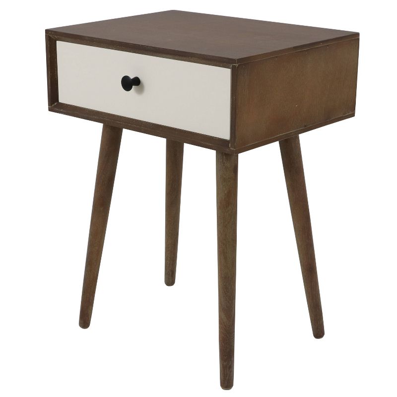 Melvin Mid Century Modern Storage Accent Table Driftwood - Décor Therapy