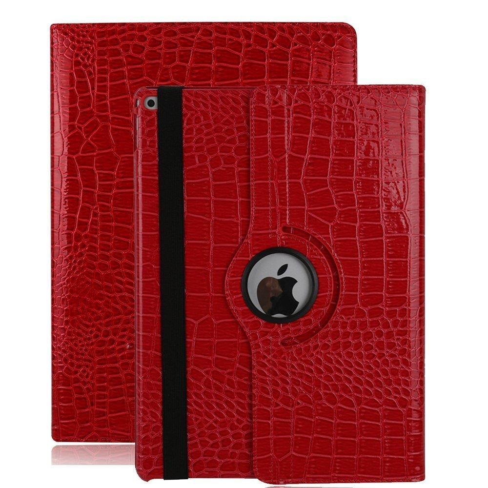 iPad 2 Case Cover,Dream Wings 360 Degrees Rotating Folio Stand Slim Screen Protective Smart Case Cover for Apple iPad 2/iPad 3/iPad 4 9.7 inch Tablet (iPad 2/3/4, Red)