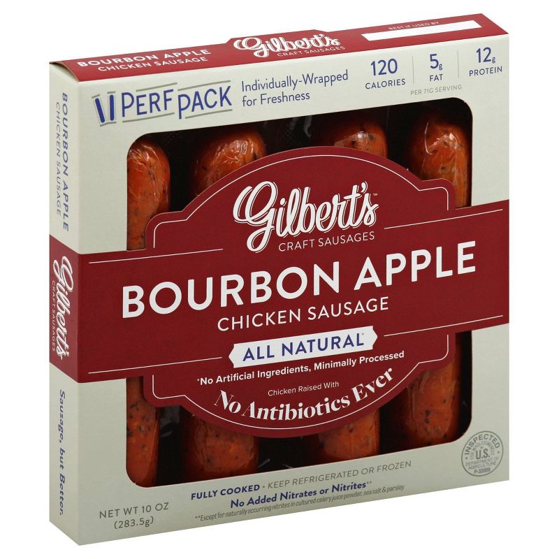 Gilbert's Craft Sausage Bourbon Apple Chicken Sausage -10oz