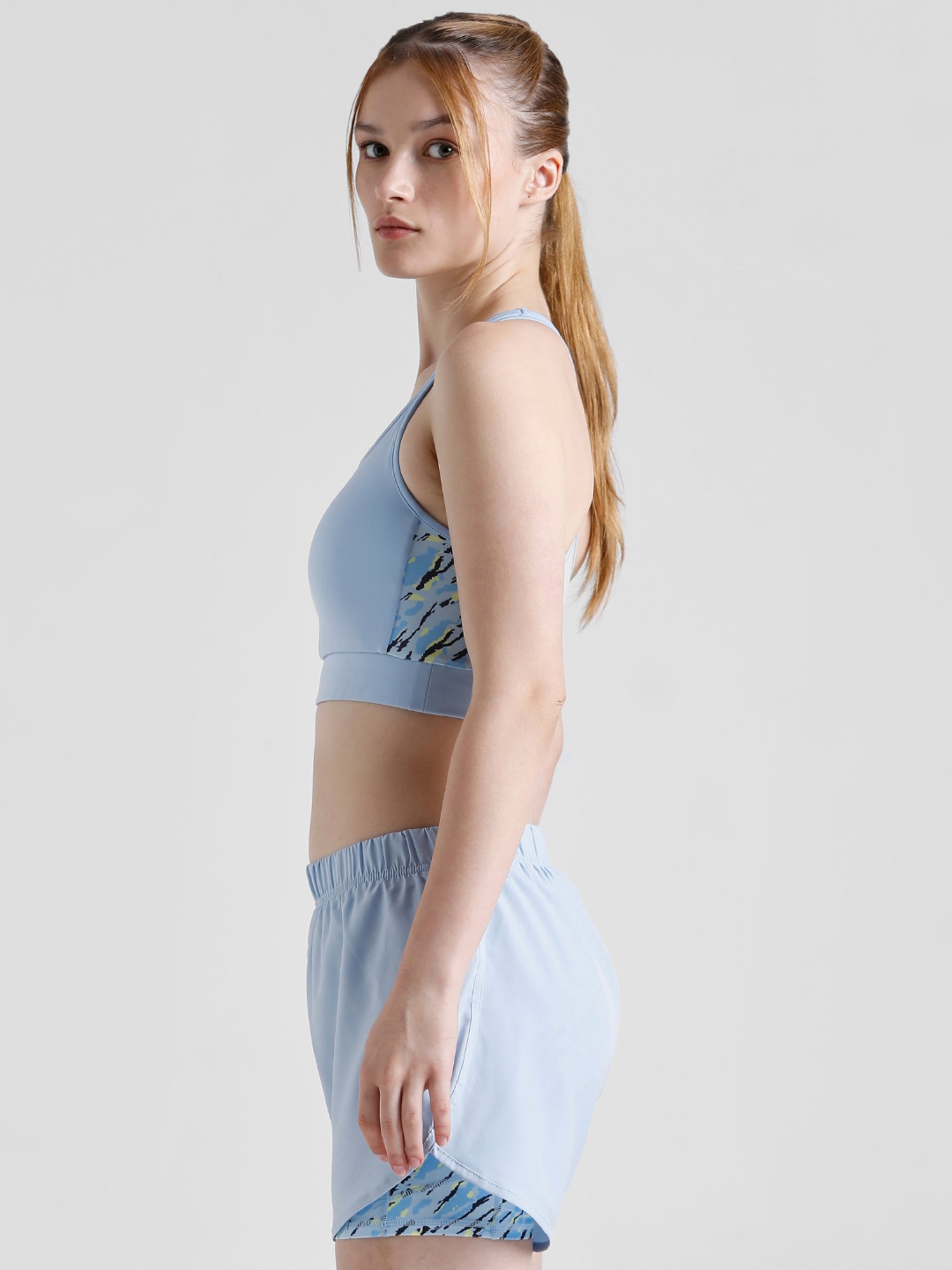 Clovia Teal Non Wired Padded Sports Bra