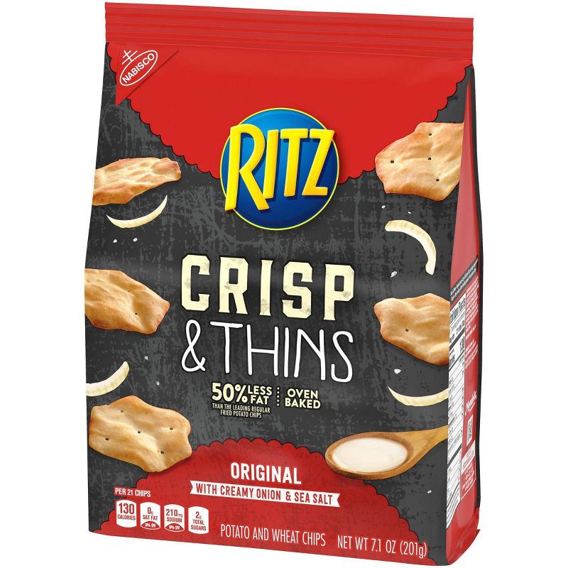 Ritz Crisp & Thins Sea Salt Potato And Wheat Chips - 7.1oz