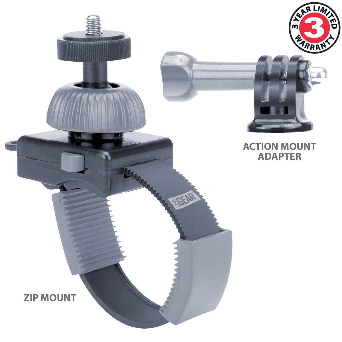 Extreme Ironing (EI) POV Zip Tie Action Camera Mount w/ 360 Degree Rotation by USA Gear