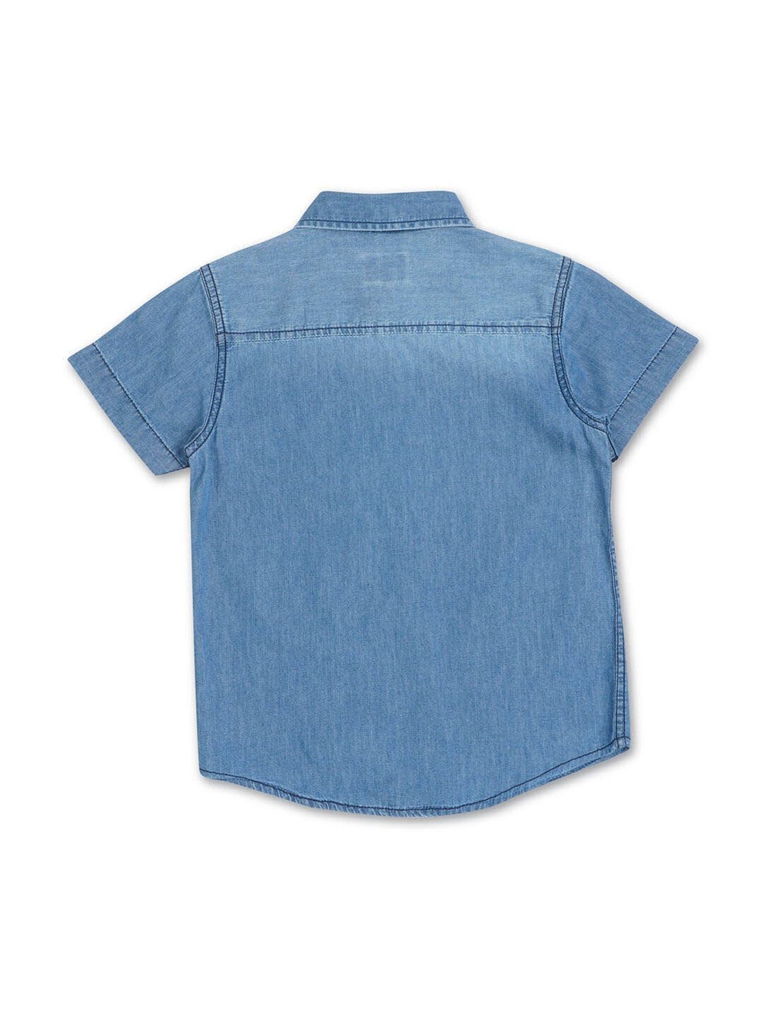 Pepe Jeans Kids Blue Solid Shirt