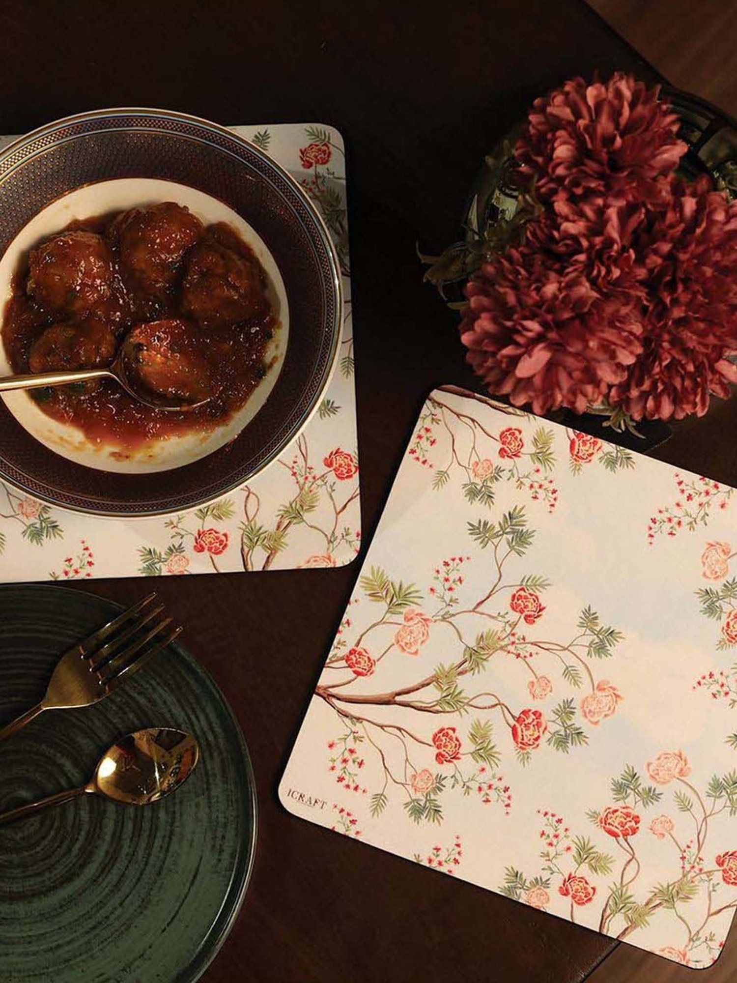 ICRAFT Multicolor Mdf Mor Series Trivets - Set of 4