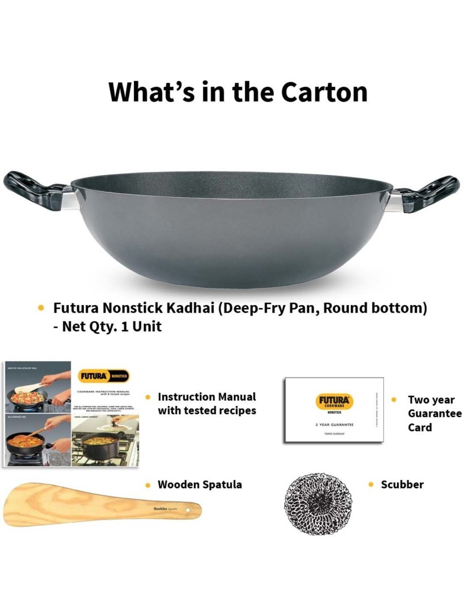 ALLO Silver Stainless Steel Induction Friendly Triply Kadhai (3 L)