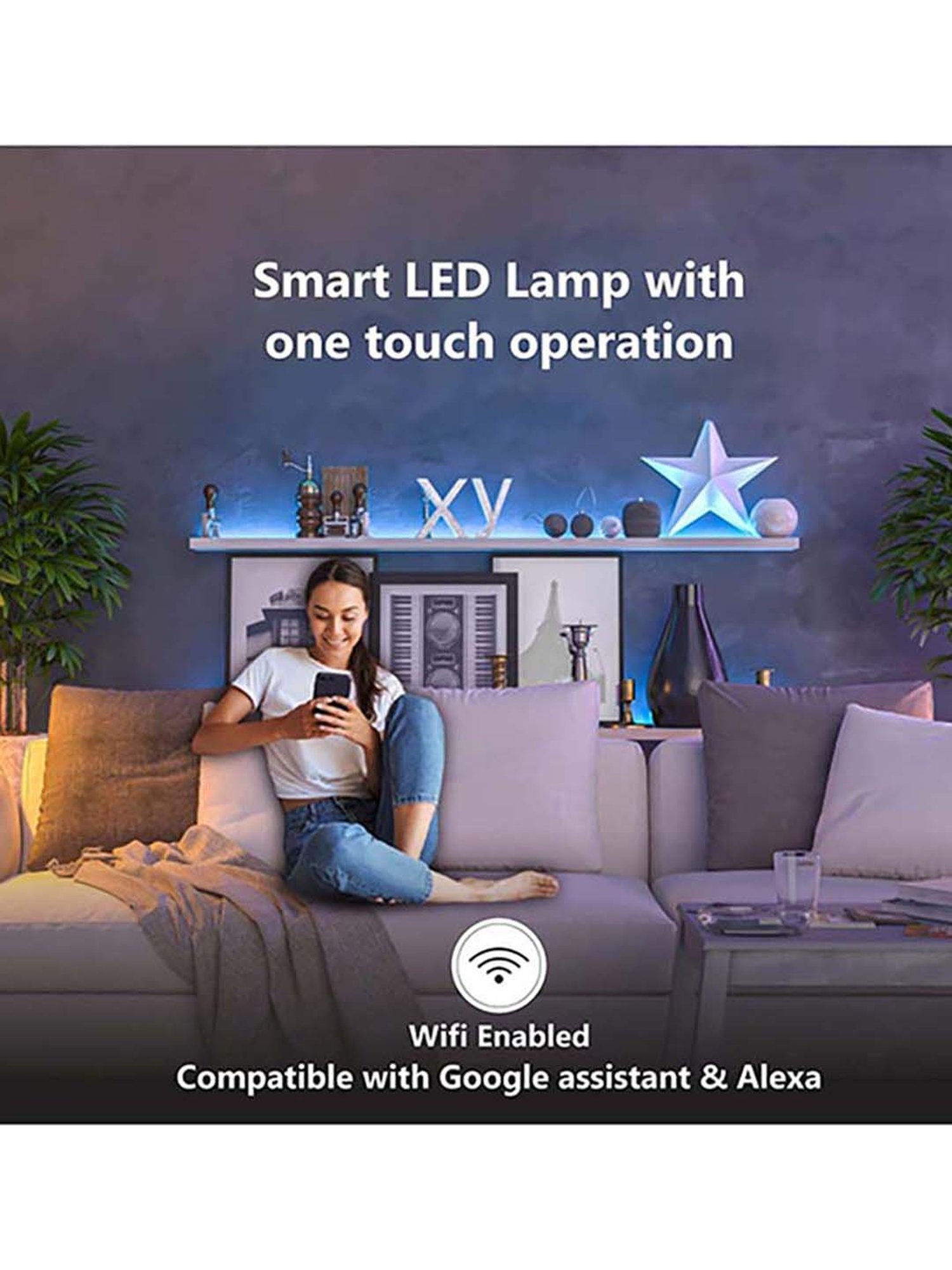 Orient Electric 10W Yellow/Warm White LED Smart Lamp (White)