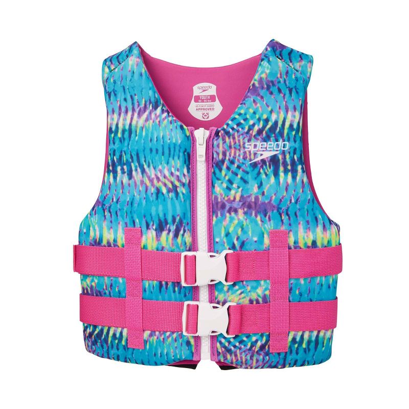 Speedo Youth Girls' Life Jacket Vest - Tie Dye