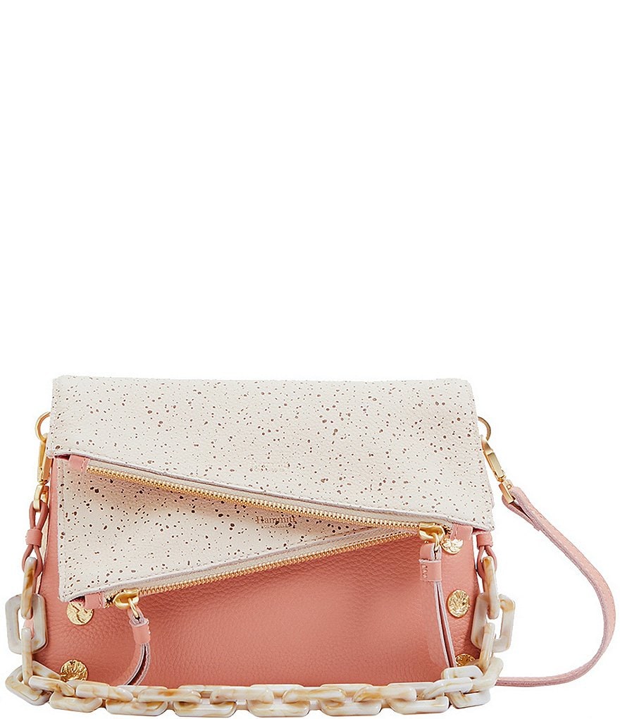 Hammitt Dillon Embossed Leather 6-Way Flap Small Crossbody Bag