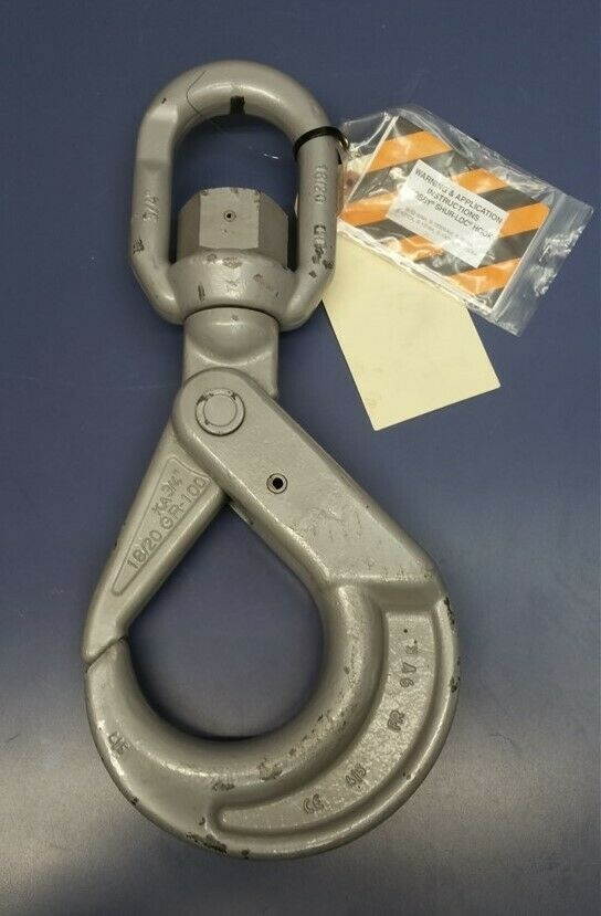 Crosby 3/4" S-1326 Shur-Loc Grade-100 Self-Closing Swivel Hook 35300 lbs 1004349