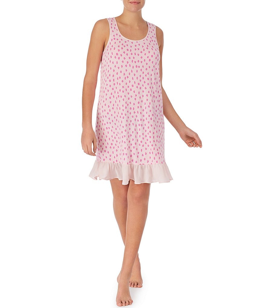 Eileen West Floral Printed Lawn Woven Short Nightgown