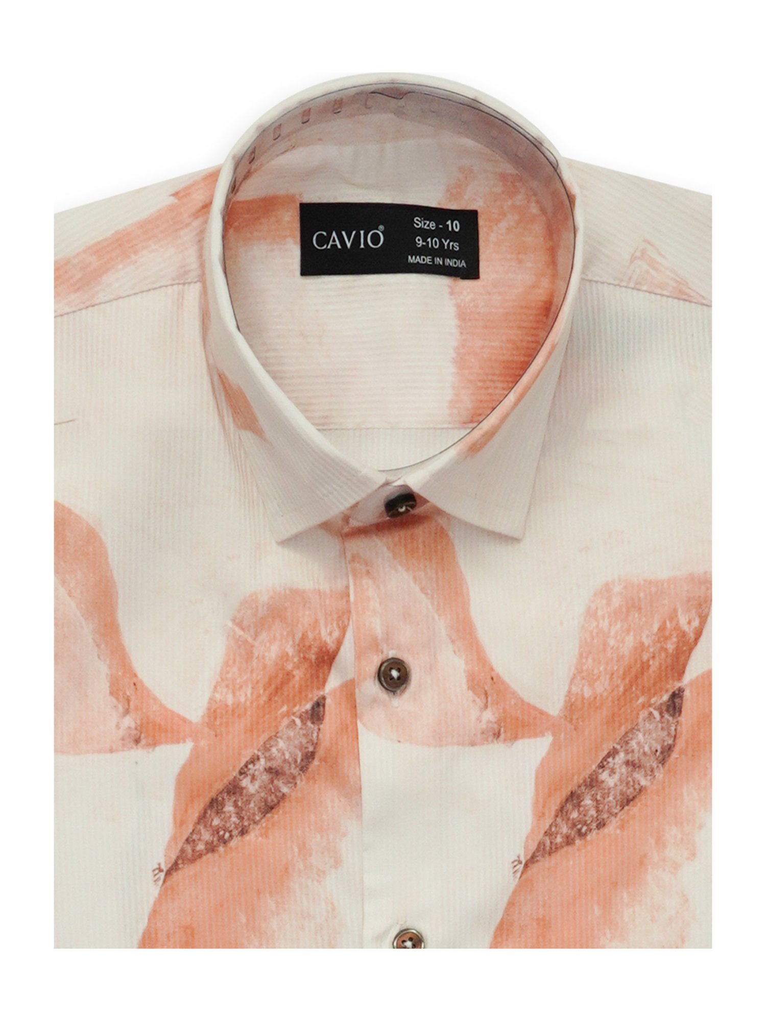 Cavio Kids Khaki Printed Shirt