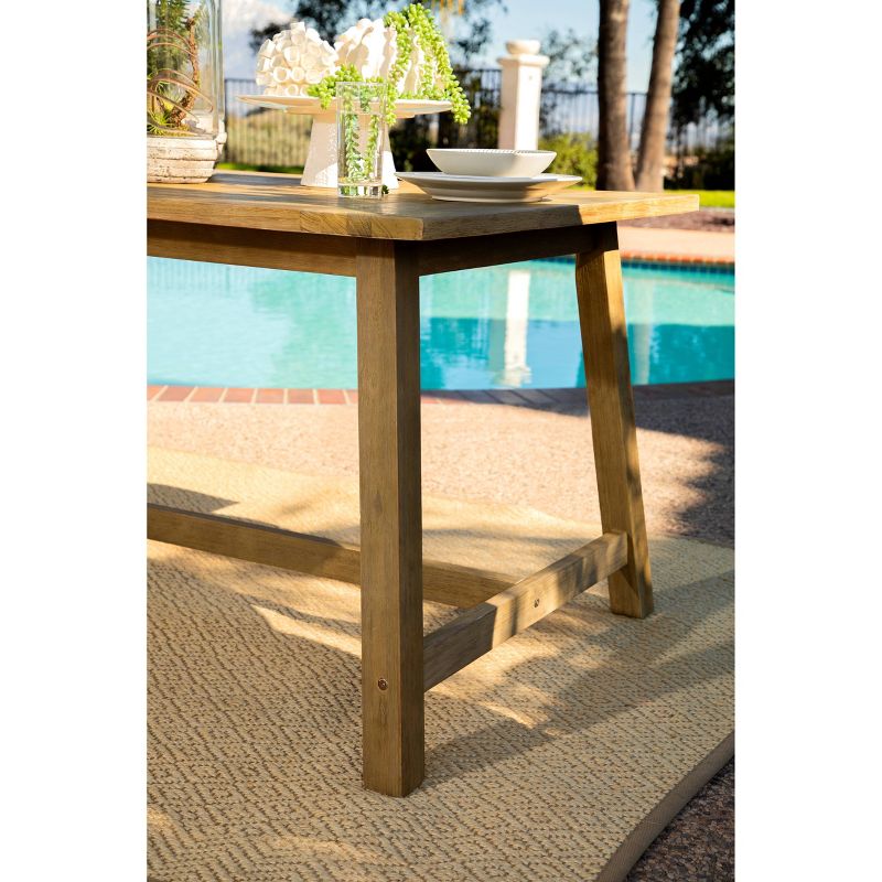 Sierra 6pc Outdoor Eucalyptus Wood Rectangular Dining Set - Natural - Coaster