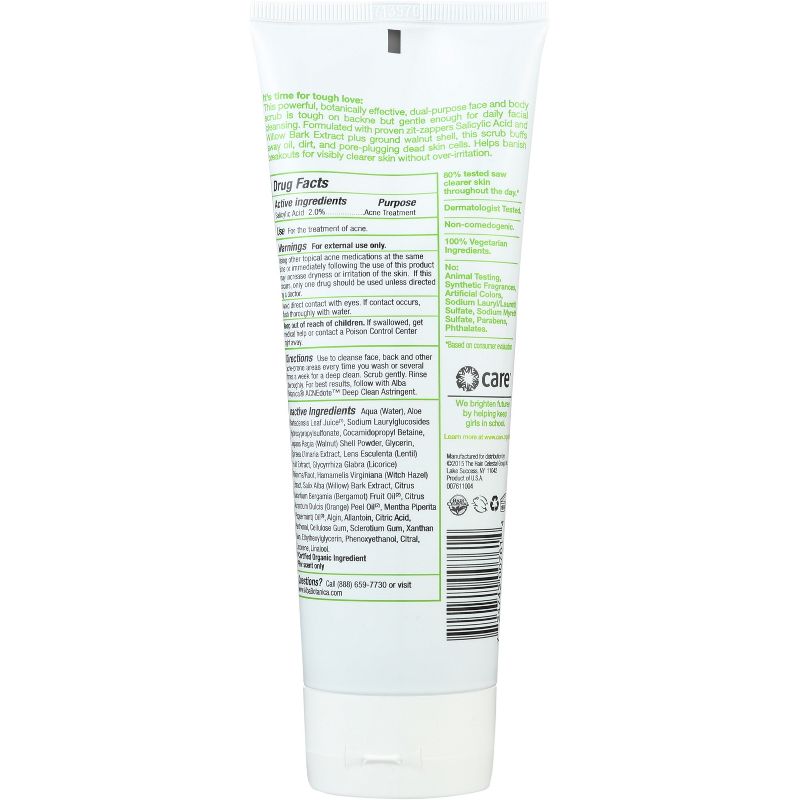 Alba Botanica Acnedote Face & Body Scrub - 8oz