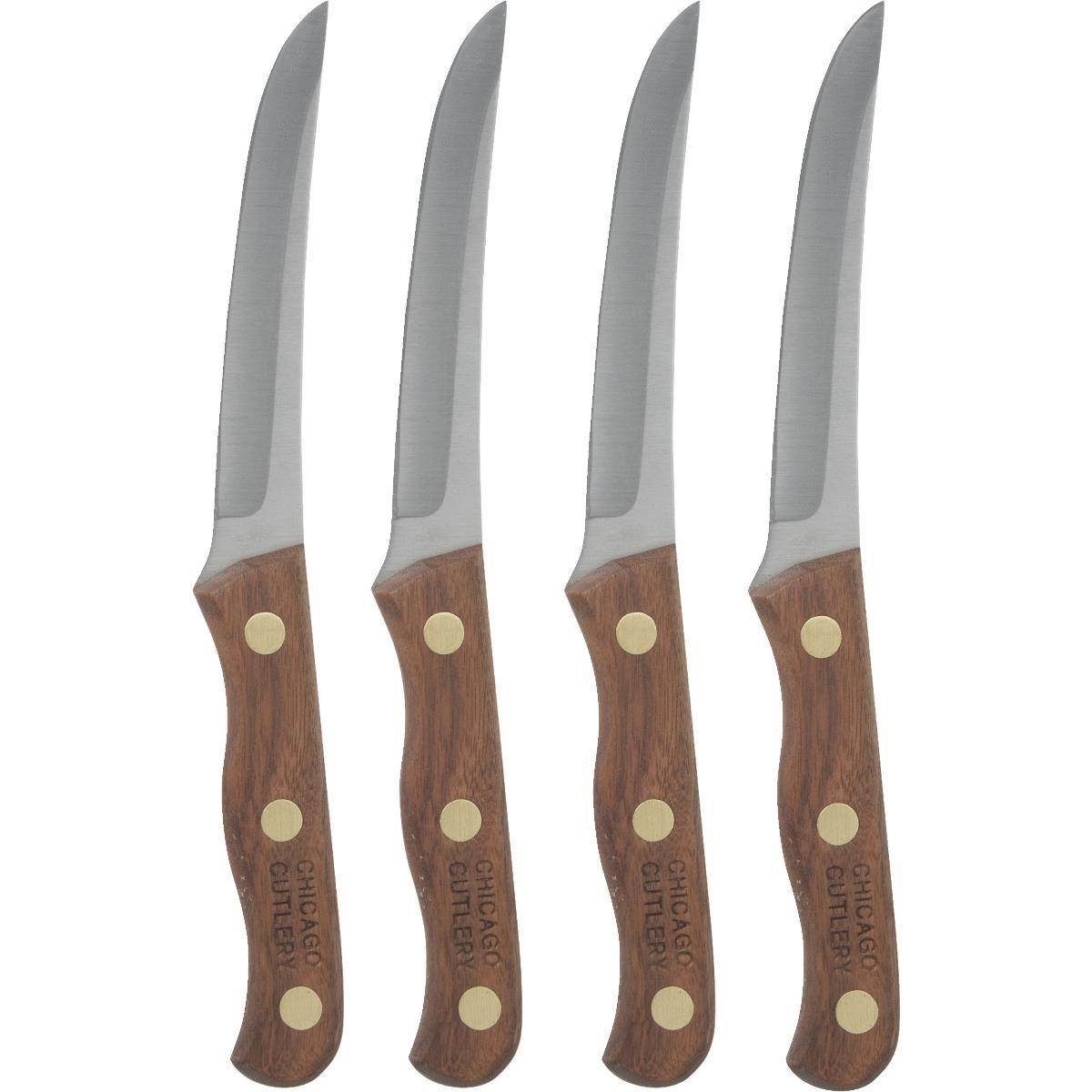 Chicago Cutlery CCB144 Knife Set Contains 4 4" Steak Knives Hang Packaged Kitche