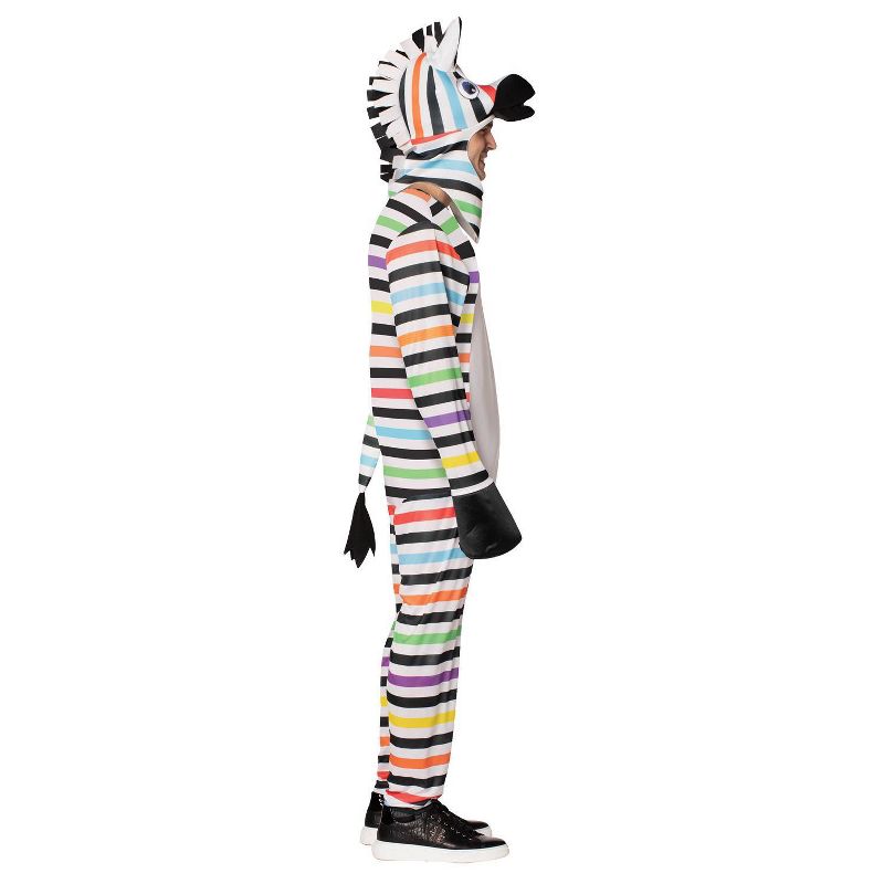 Adult Rainbow Zebra Halloween Costume One Size