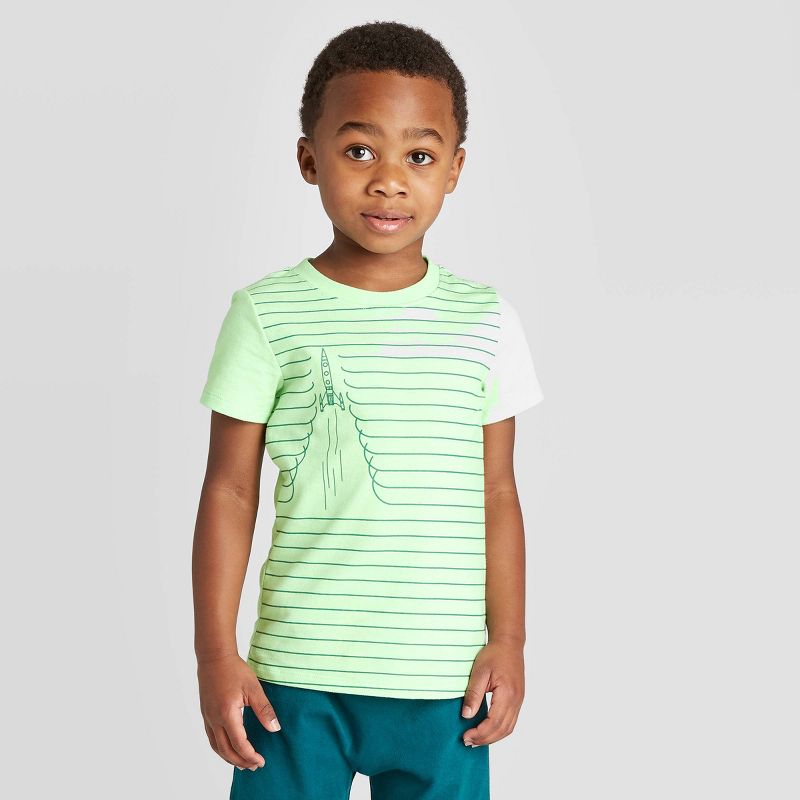Toddler Boys' Short Sleeve Graphic T-Shirt - Cat & Jack™ Green 12M