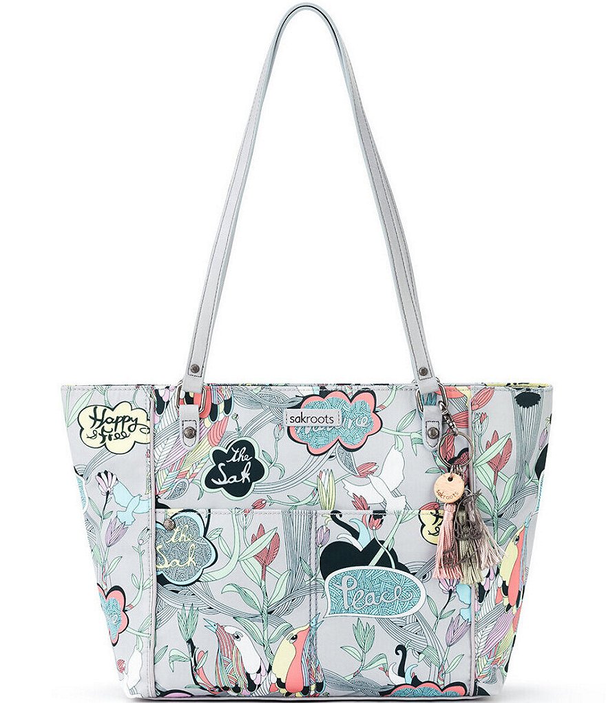 Sakroots Medium Paisley Print Nylon Tote Bag