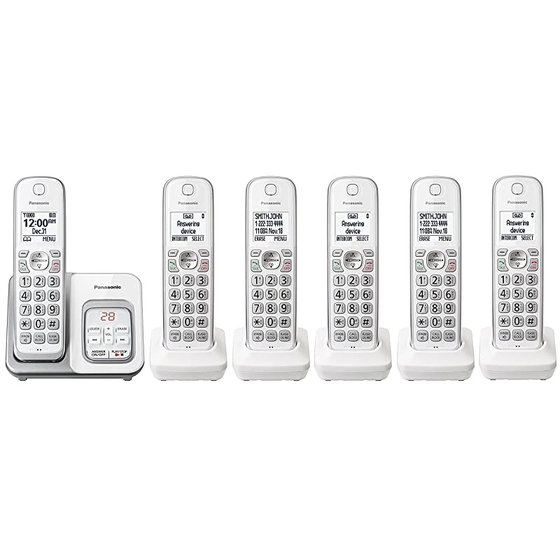 KX-TGD530W Cordless Phone with Answering Machine - 1 Handset (Renewed)