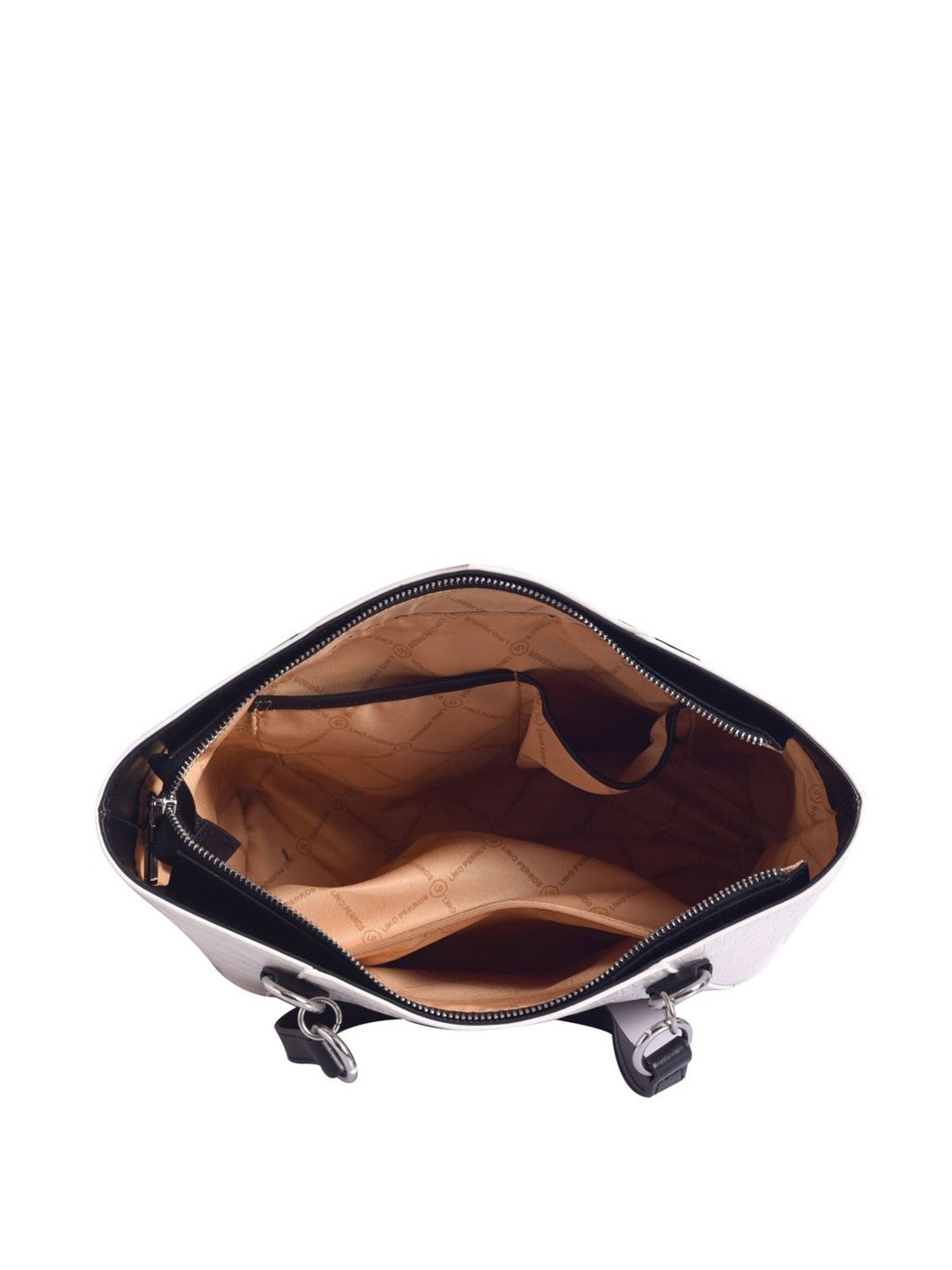 Lino Perros Off-white Textured Medium Tote Handbag