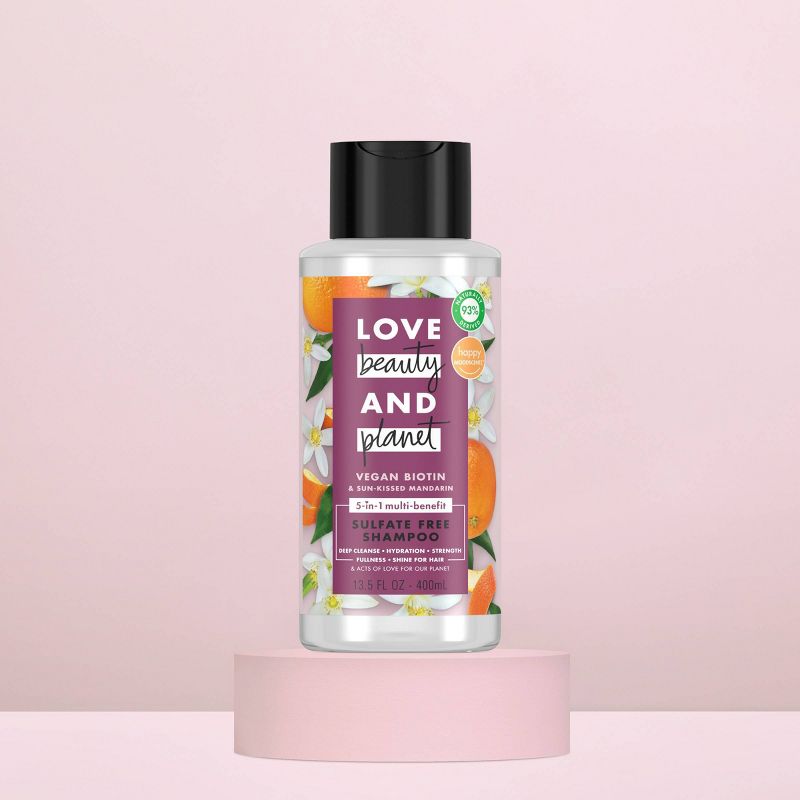 Love Beauty and Planet Vegan Biotin & Sun Kissed Mandarin Shampoo - 13.5 fl oz