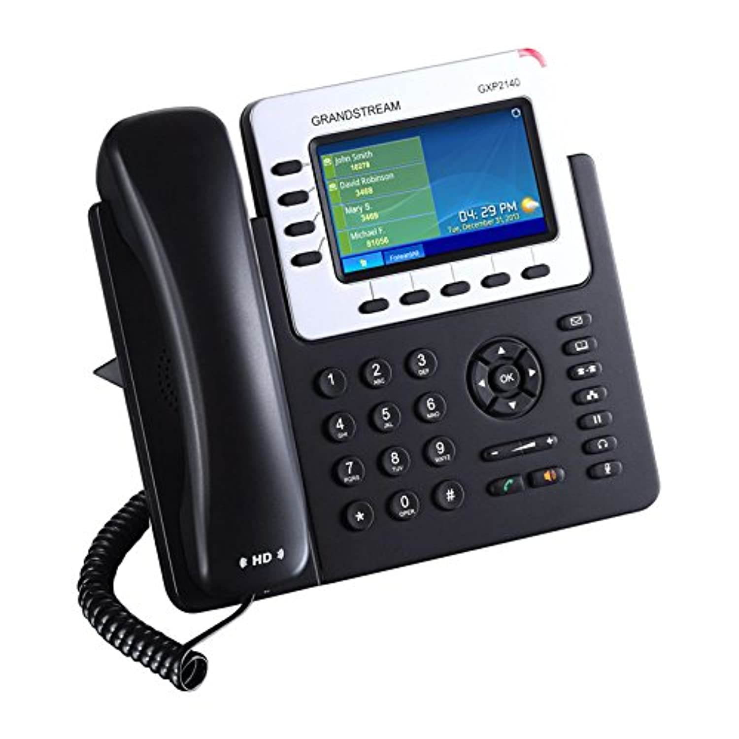 Grandstream Enterprise IP Phone GS-GXP2140 (4.3" Color Display, POE, Power Supply Not Included)
