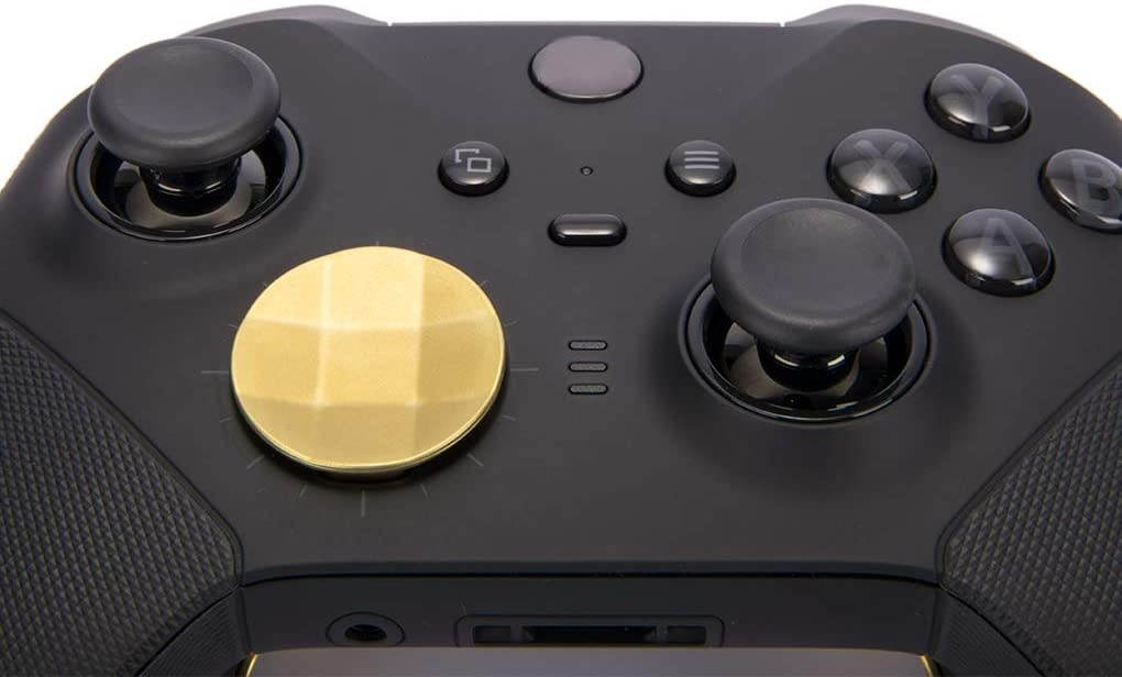 13 in 1 Metal Thumbsticks for Xbox One Elite Series 2, Xbox One Elite 2 Controller Parts, Gaming Accessory Replacement Parts, Metal Mod 6 Swap Joysticks, 4 Paddles, 2 D-Pads, 1 Adjustme
nt Tool(Gold)