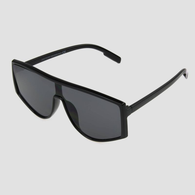 Women's Shield Sunglasses with Smoke Lenses - All in Motion™ Black
