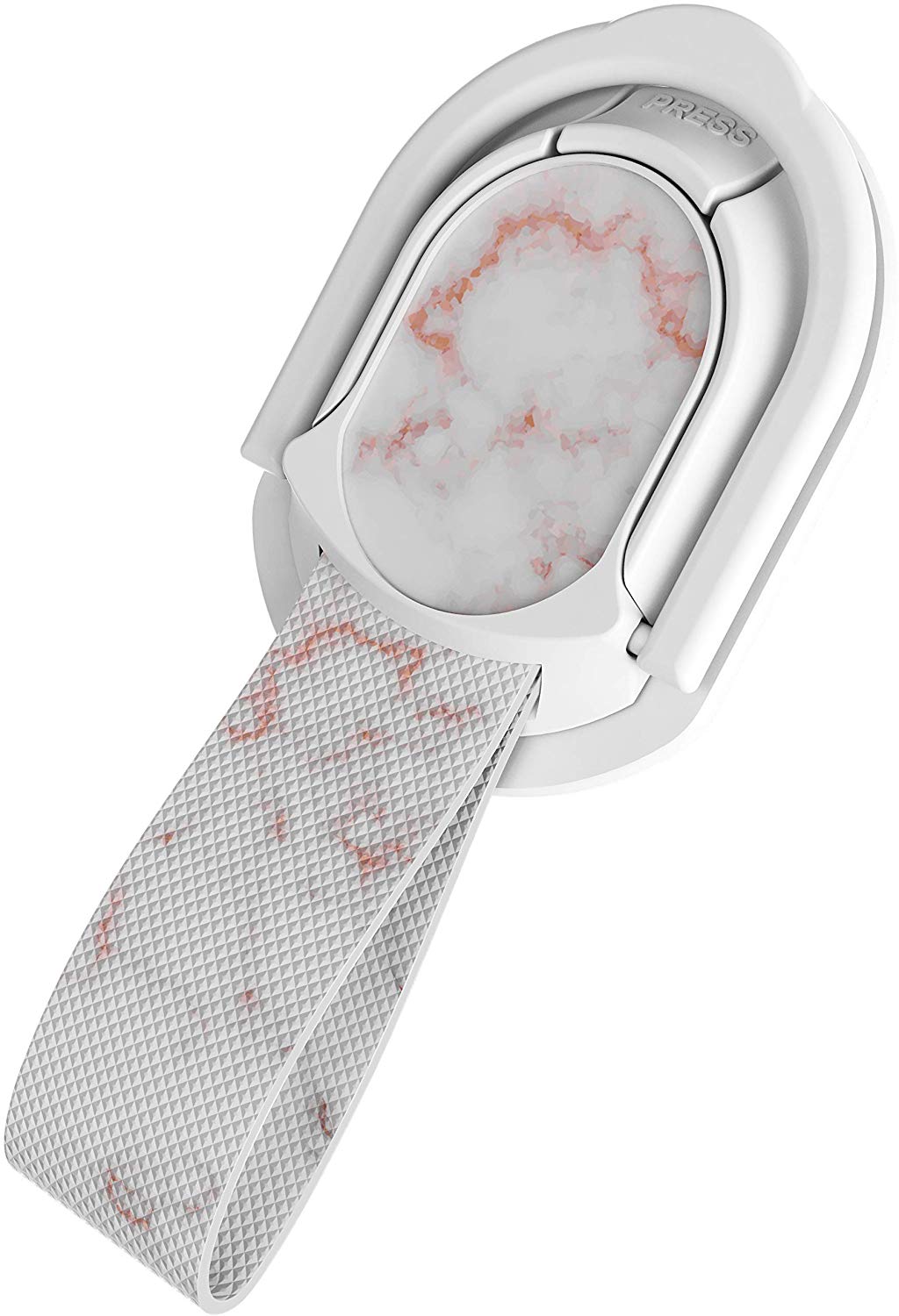 Ghostek Loop Phone Ring Holder Strap with Stand and Smartphone Car Holder Magnet Cute iPhone Grips for Women Perfect for Taking Selfies Removable for Wireless Charging Compatible - (Floral Fuchsia)