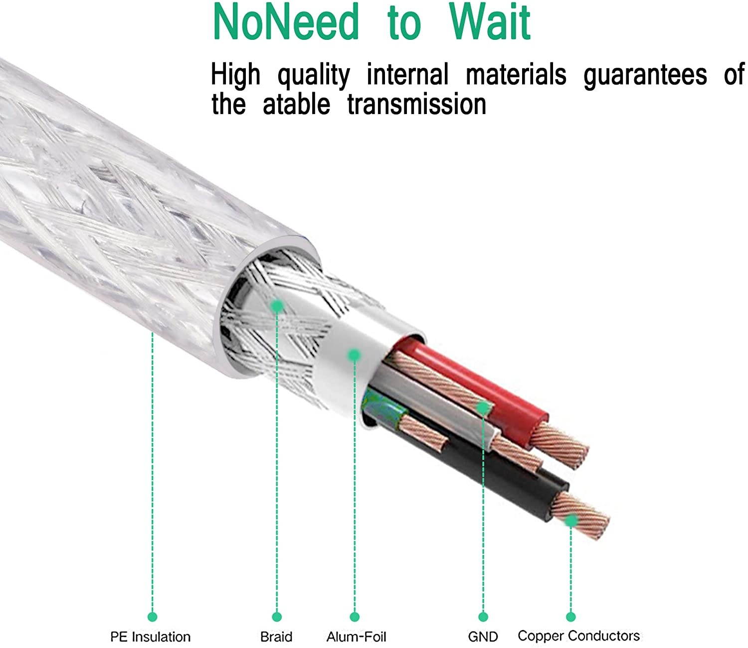 Printer Cable 30Ft2.0 Printer Scanner Cable Cord USB Type A Male to B Male High Speed for HP Canon LexmarkDell Xerox Samsung etc(30 Ft/10M)