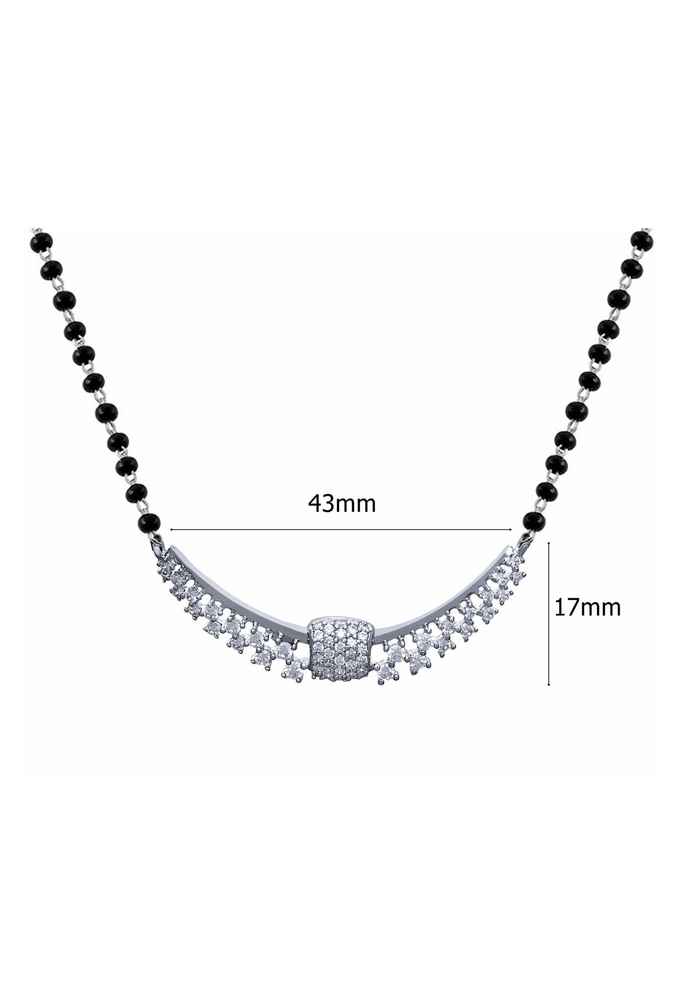 March by FableStreet 92.5 Sterling Silver Floral Mangalsutra for Women