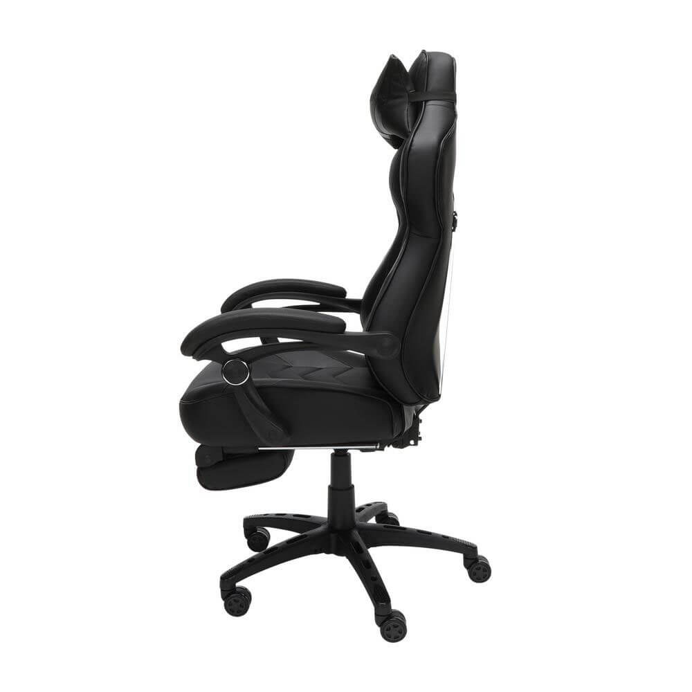 RESPAWN 110 Racing Style Gaming Chair, Reclining Ergonomic Leather Chair with Footrest, in White (RSP-110-WHT)