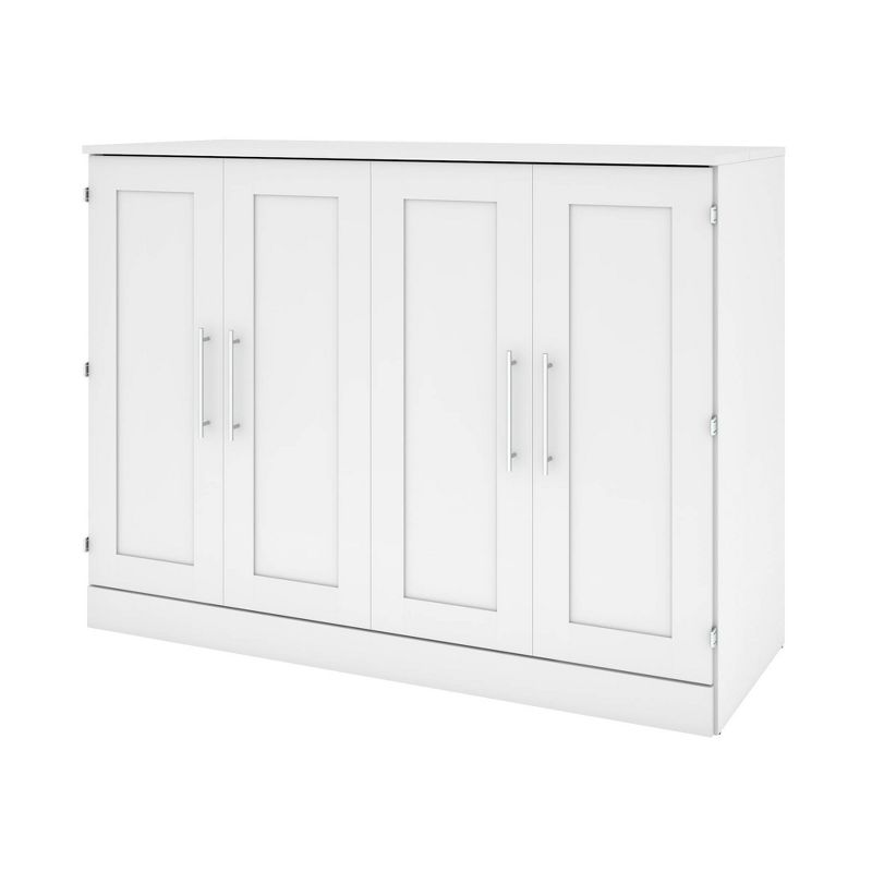 Full Cabinet Bed with Mattress White - Bestar