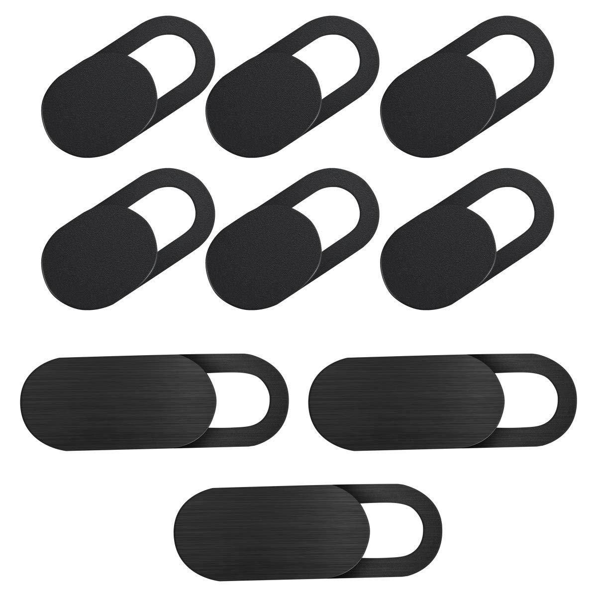 Webcam Cover Slide Blocker Web Camera Cover fits forLaptop Desktop Tablets PC MacBook Pro iMac Mac Mini Surface Notebook Computer Smart Phone Protecting Your Privacy Security (9 Pack)