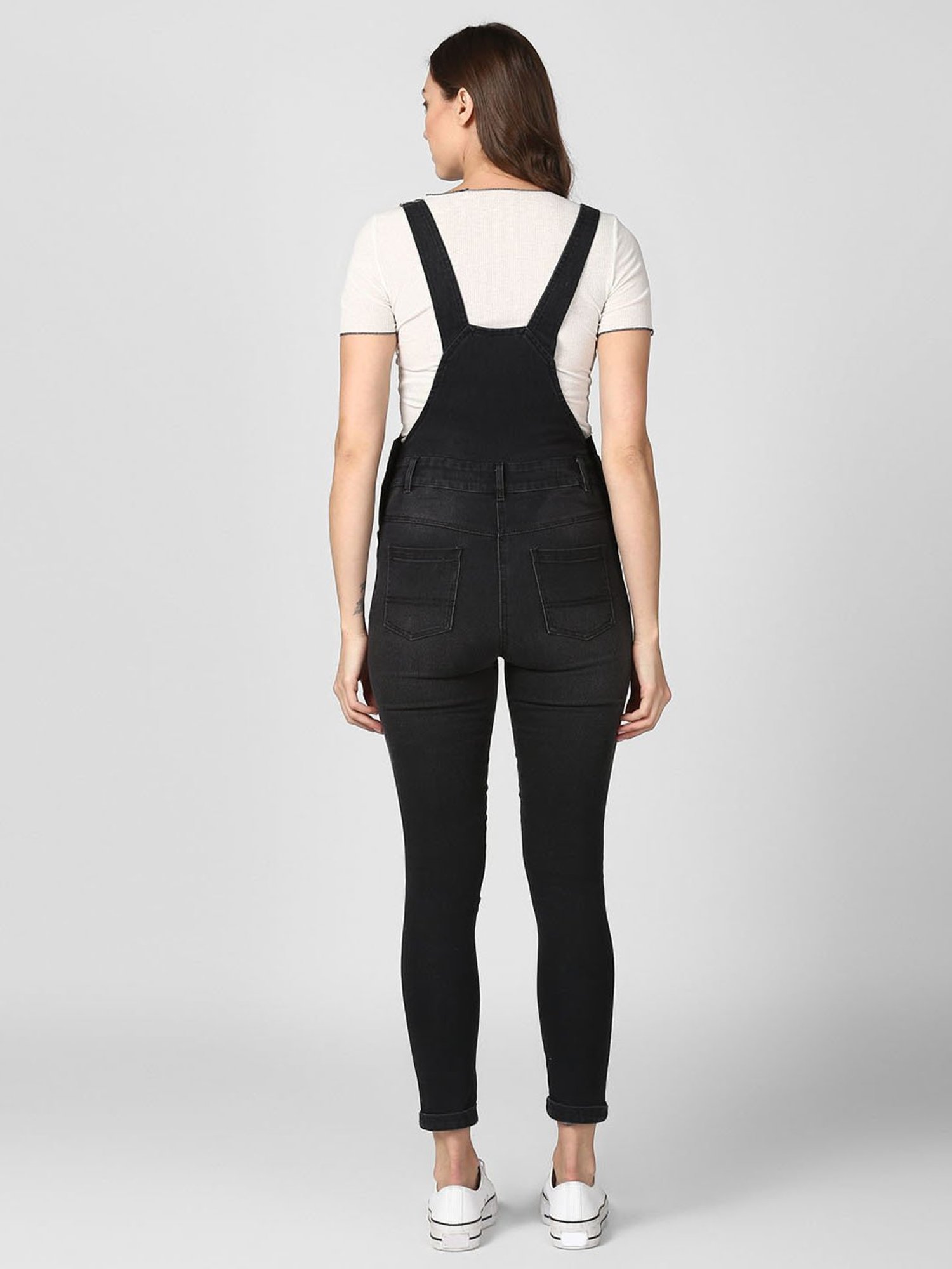 StyleStone Black Maxi Dungaree