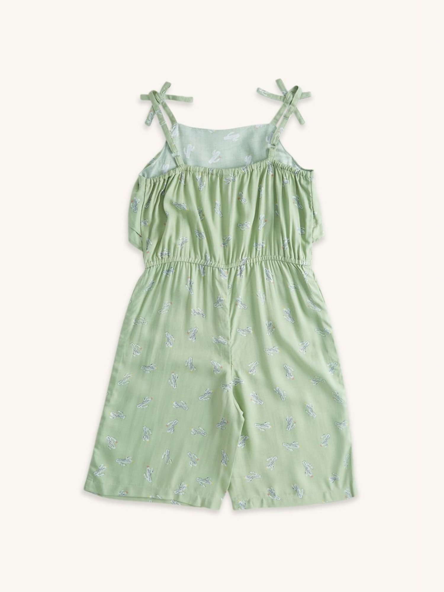 TeenTrums Girls Coral Solid Playsuit