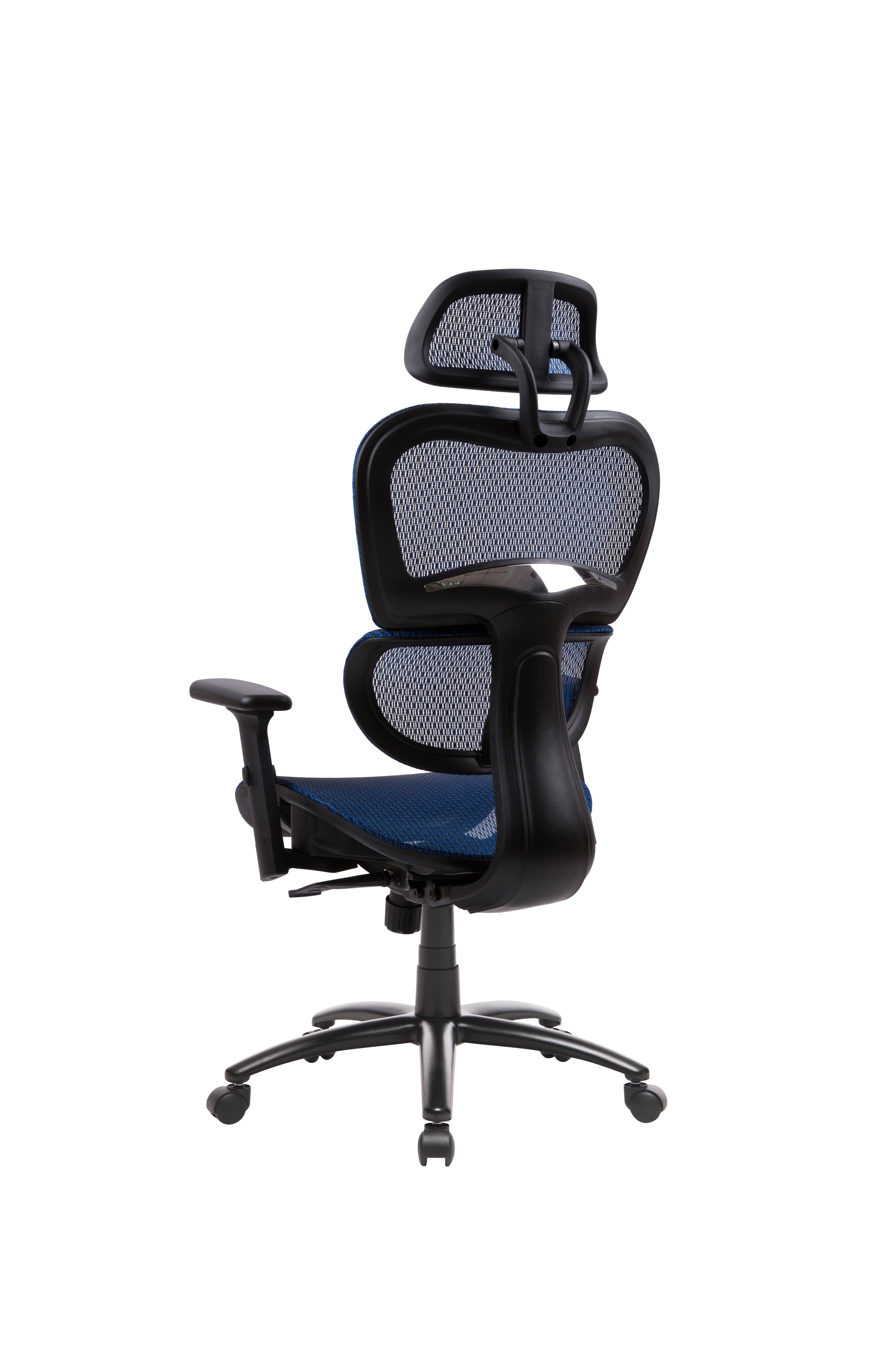 Ergonomic office chair mesh chair computer chair connected chair with adjustable headrest and armrests high back chair