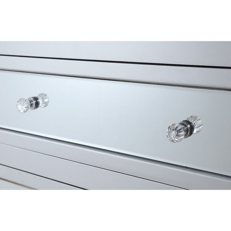 Gold Coast Vineyard Mirrored Hall Table Silver - Breighton Home