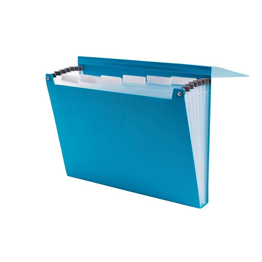 Staples 7 Pocket Reinforced Expanding Folder Letter Size Teal (52023-CC) TR52023