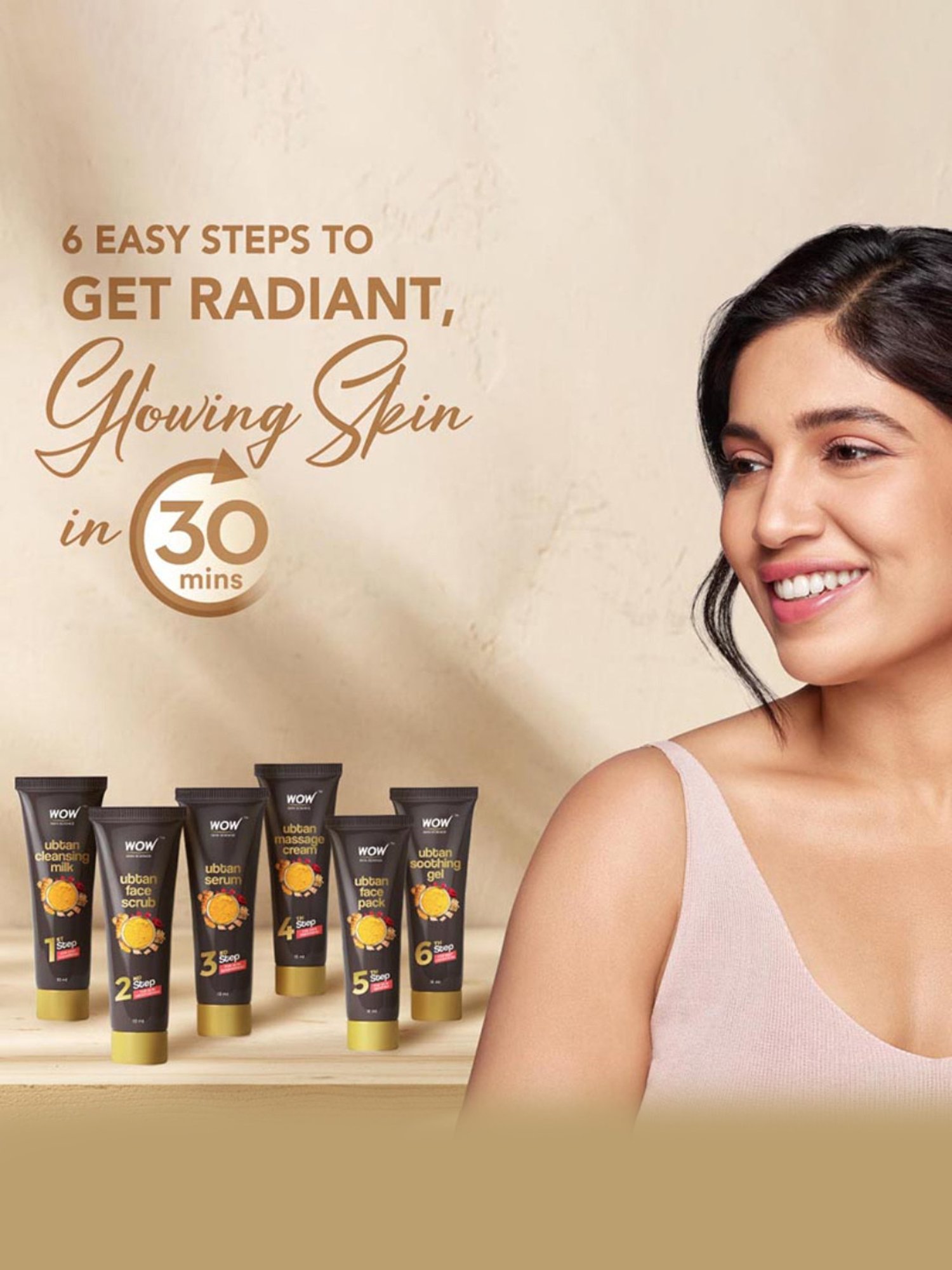 Wow Skin Science Ubtan Radiance Facial Kit with Rose Water