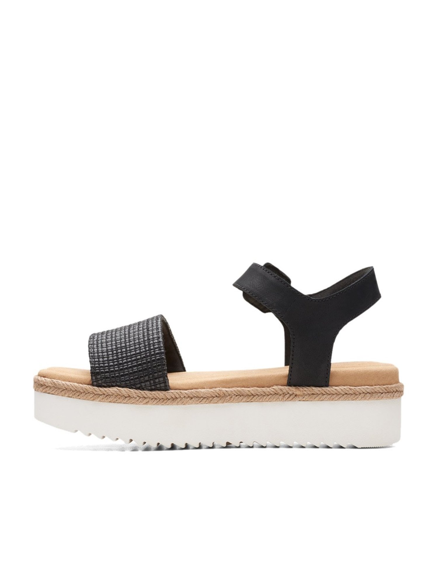 Clarks Women's Black Ankle Strap Sandals