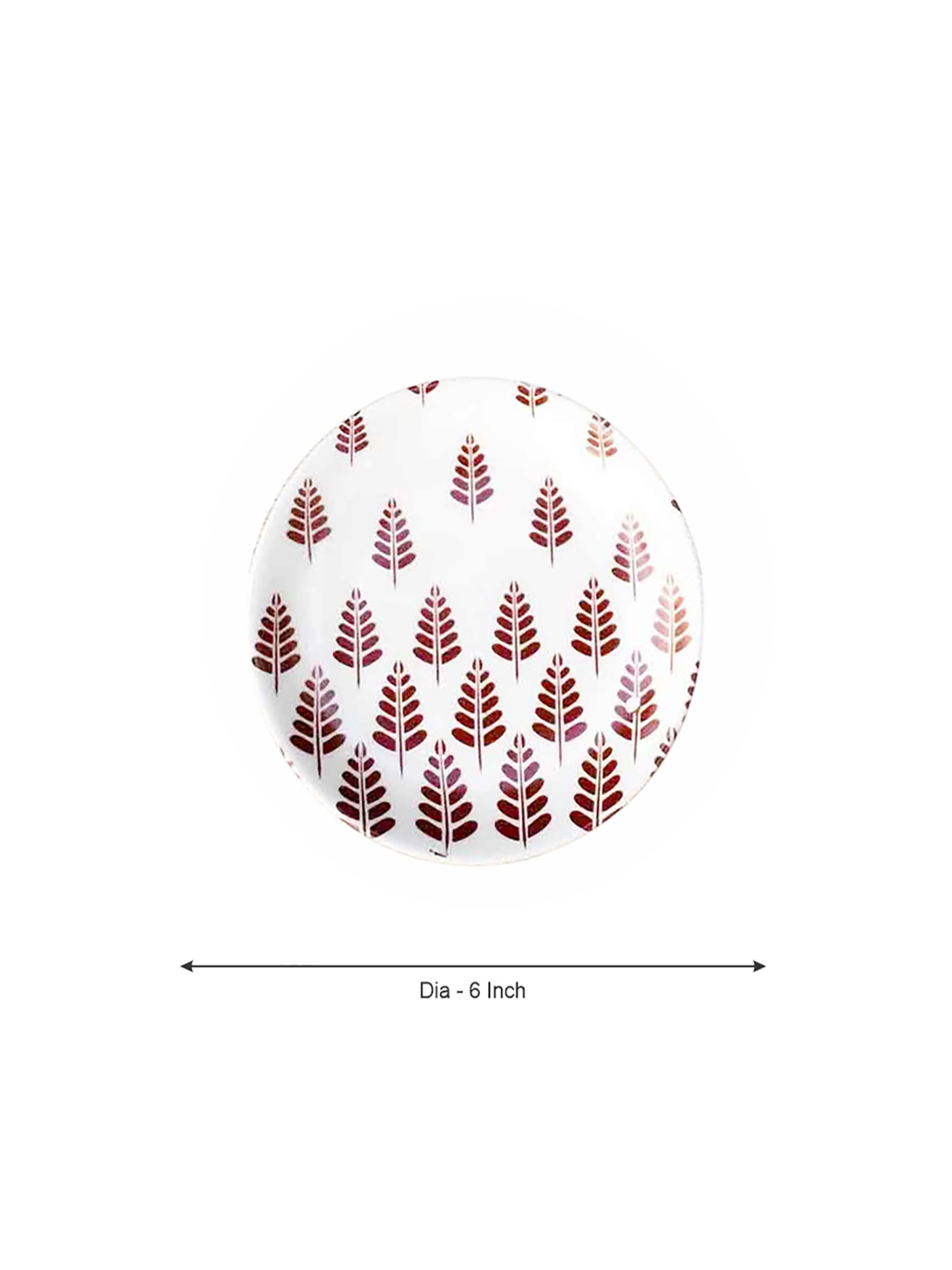 Fanusta Bahaar White Ceramic Side Plate - Set of 1