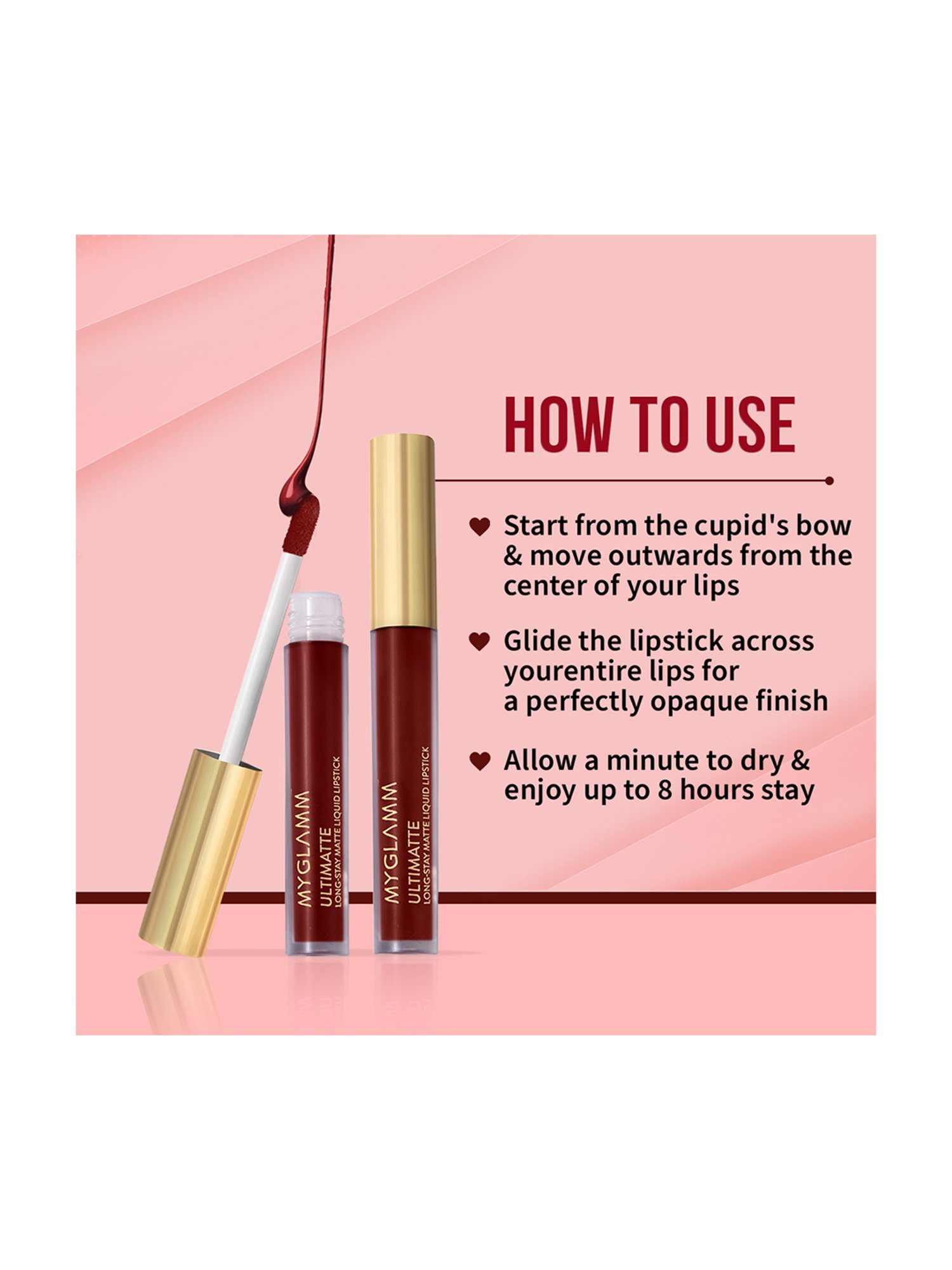 MyGlamm Ultimatte Long Stay Matte Liquid Lipstick Plum Beauty - 2.5 ml