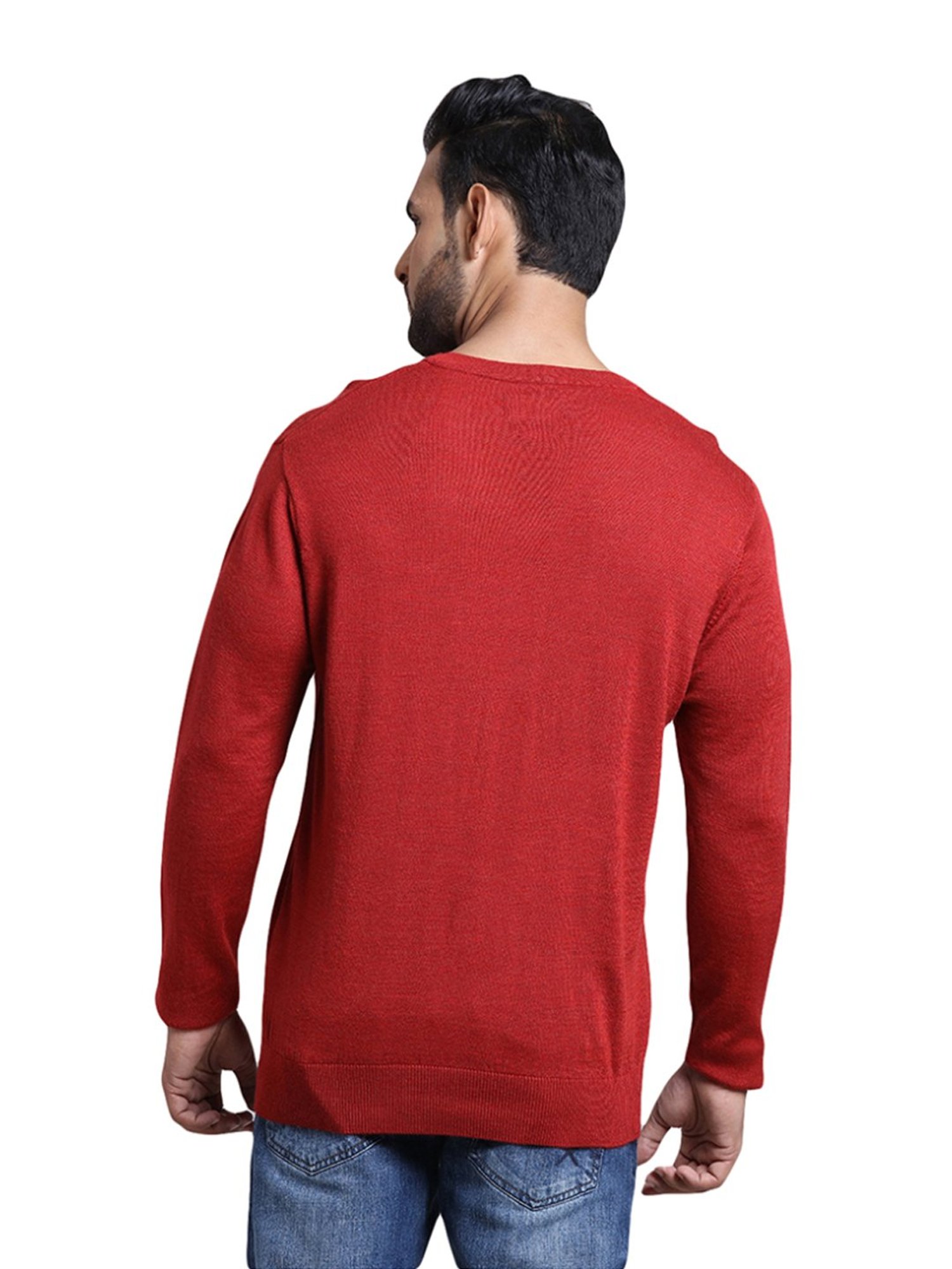 ColorPlus Red Tailored Fit Sweater