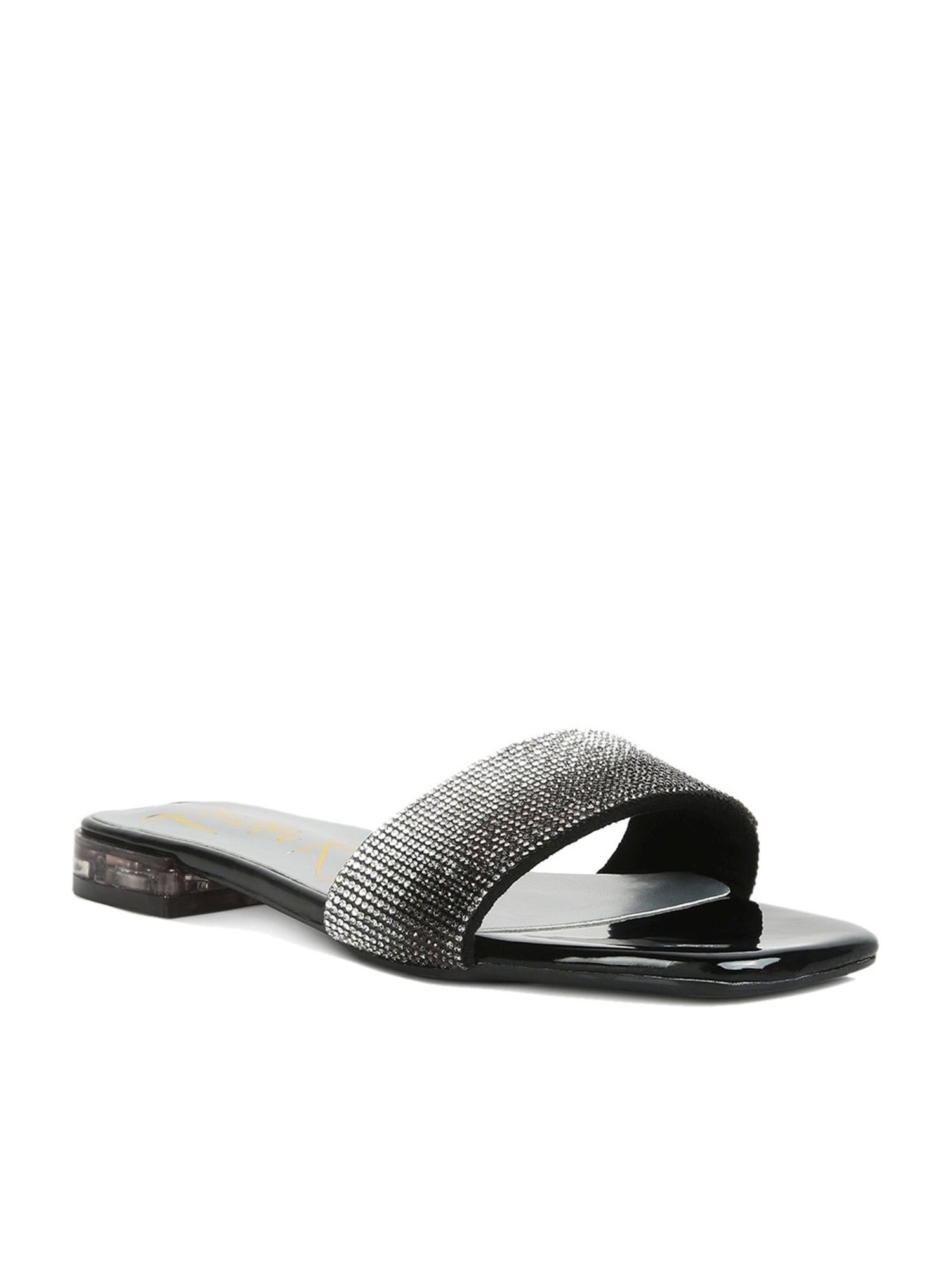 London Rag Women's Black Casual Sandals