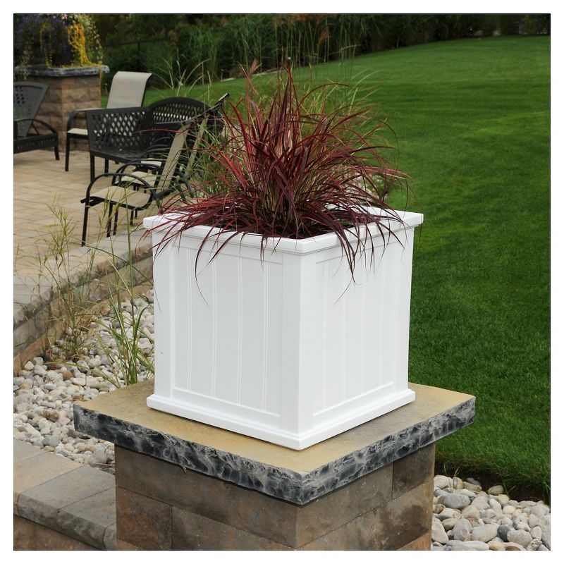 20" x 20" Cape Cod Patio Square Planter White - Mayne