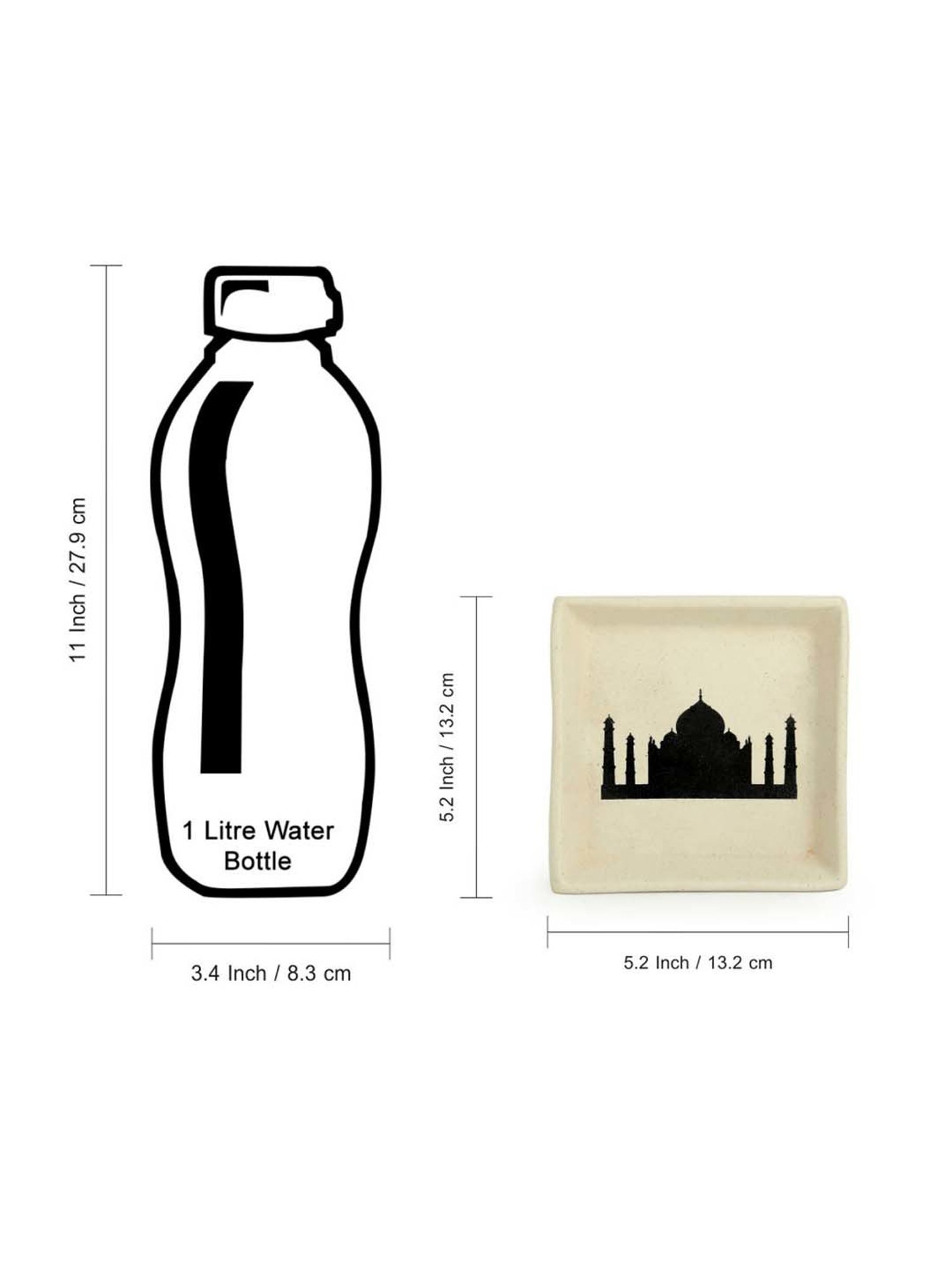 ExclusiveLane Daawat-e-Taj Beige Ceramic Serving Platters - Set of 2