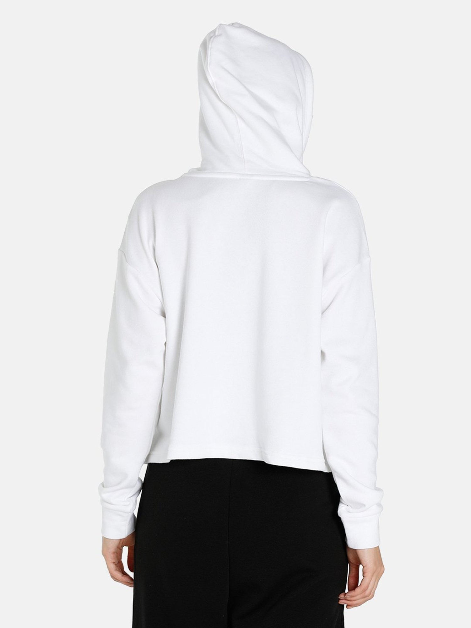 Amante Black Cotton Sports Sweatshirt